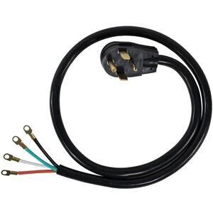4 Prong 6 Ft. Universal Electric Dryer Power Cord - 30 Amp